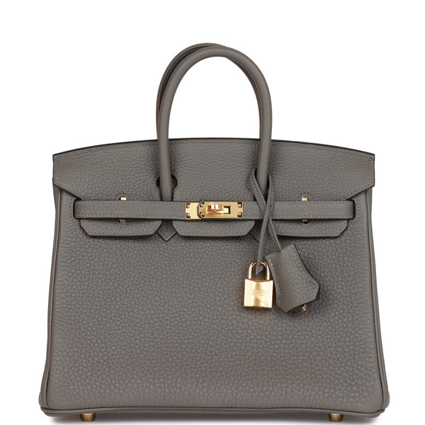 Hermès Birkin 25 Gris Meyer Togo Bag