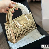 Chanel Small Kelly Shopper Metallic Gold Bag premium replica - image 4