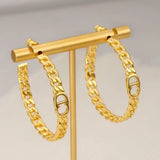 Dior Cd Chain Hoop Earring Gold Jewelry premium replica - image 5