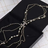 Chanel Long Bead Pearl Cc Logo Sautoir Necklace Gold Tone Jewelry premium replica - image 3