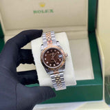 Rolex Datejust Two-Tone Chocolate Diamond Watch premium replica - image 4