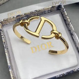 Dior Cd Navy Cuff Bracelet Gold Jewelry premium replica - image 4