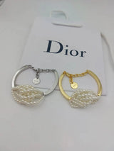 Dior Pearl Cuff Bracelet Gold Silver Jewelry premium replica - image 4