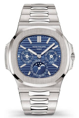 Patek Philippe Nautilus Blue Dial Silver Tone Watch – White Gold, White premium replica - image 2