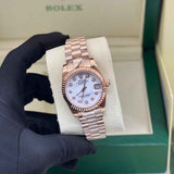 Rolex Datejust Everose Gold Watch premium replica - image 4