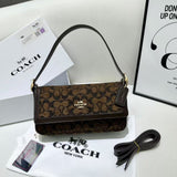 Coach Bag Etta Small Flap Signature Chenille Truffle Bag premium replica - image 4