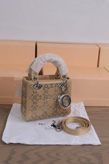 Dior Mini Lady Brown Satin Bag premium replica - image 5