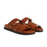 Hermès Hermès Slipper Chypre Golden Brown Slides premium replica - image 3