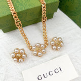Gucci Gg Pearl Pendant Chain Necklace Gold Jewelry premium replica - image 3