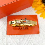 Hermès Kelly Bangle Bracelet Gold Full Crystals Jewelry premium replica - image 4