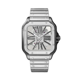 Cartier Santos De Diamond Silver Watch premium replica - image 1