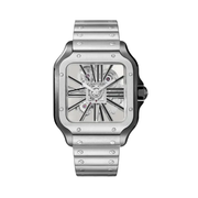 Cartier Santos De Diamond Silver Watch premium replica - image 1
