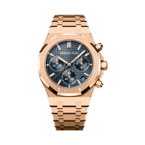 Audemars Piguet Royal Oak Selfwinding Chronograph Stainless Gold Steel Black Dial Watch