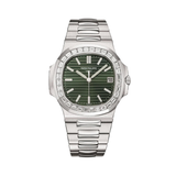 Patek Philippe Nautilus Green Dial Silver Tone Watch premium replica - image 1
