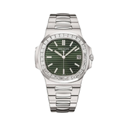 Patek Philippe Nautilus Green Dial Silver Tone Watch premium replica - image 1