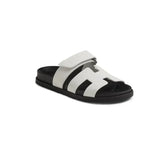 Hermès Hermès Slipper Chypre White Leather Slides premium replica - image 3