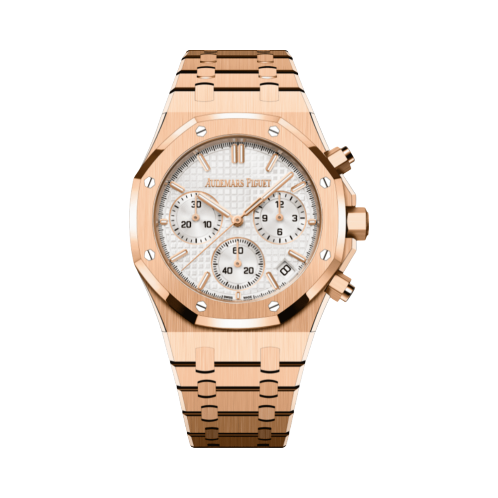 Audemars Piguet Royal Oak Selfwinding Chronograph Stainless Gold Steel White Dial Watch premium replica - image 1