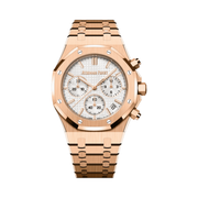 Audemars Piguet Royal Oak Selfwinding Chronograph Stainless Gold Steel White Dial Watch premium replica - image 1