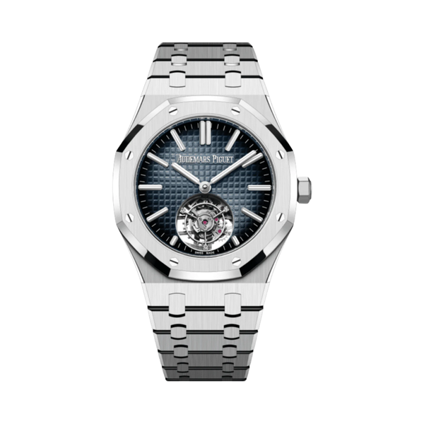 Audemars Piguet Royal Oak Selfwinding Flying Tourbillon Stainless Steel Smoked Blue Dial