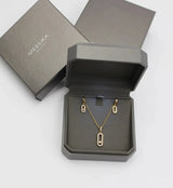 Messika Jewelry Long Pavé Station Necklace Earrings Set Jewelry premium replica - image 4