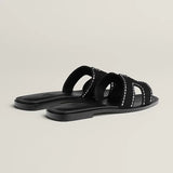 Hermès Slipper Oran Black Studded Accessory premium replica - image 3