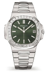 Patek Philippe Nautilus Green Dial Silver Tone Watch premium replica - image 2