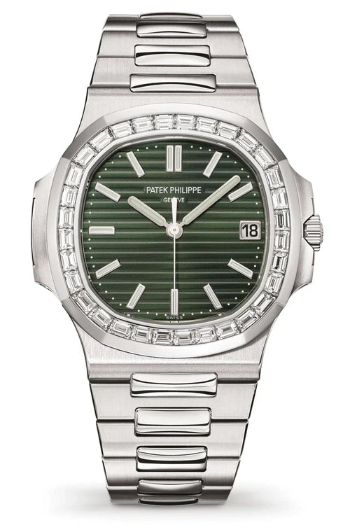 Patek Philippe Nautilus Green Dial Silver Tone Watch premium replica - image 2