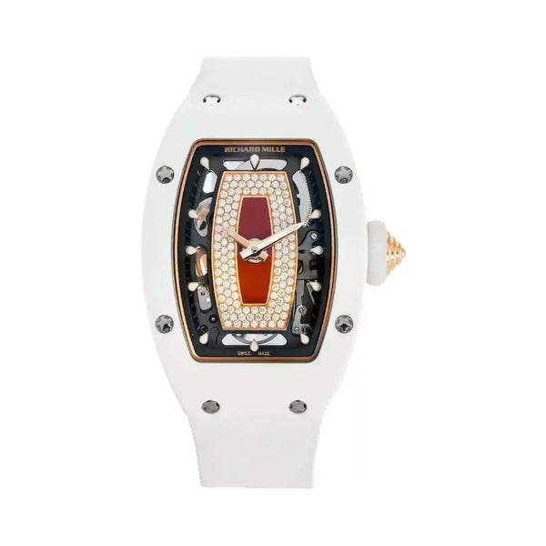 Richard Mille Rg-Atz Diamond Set Watch – White, Red
