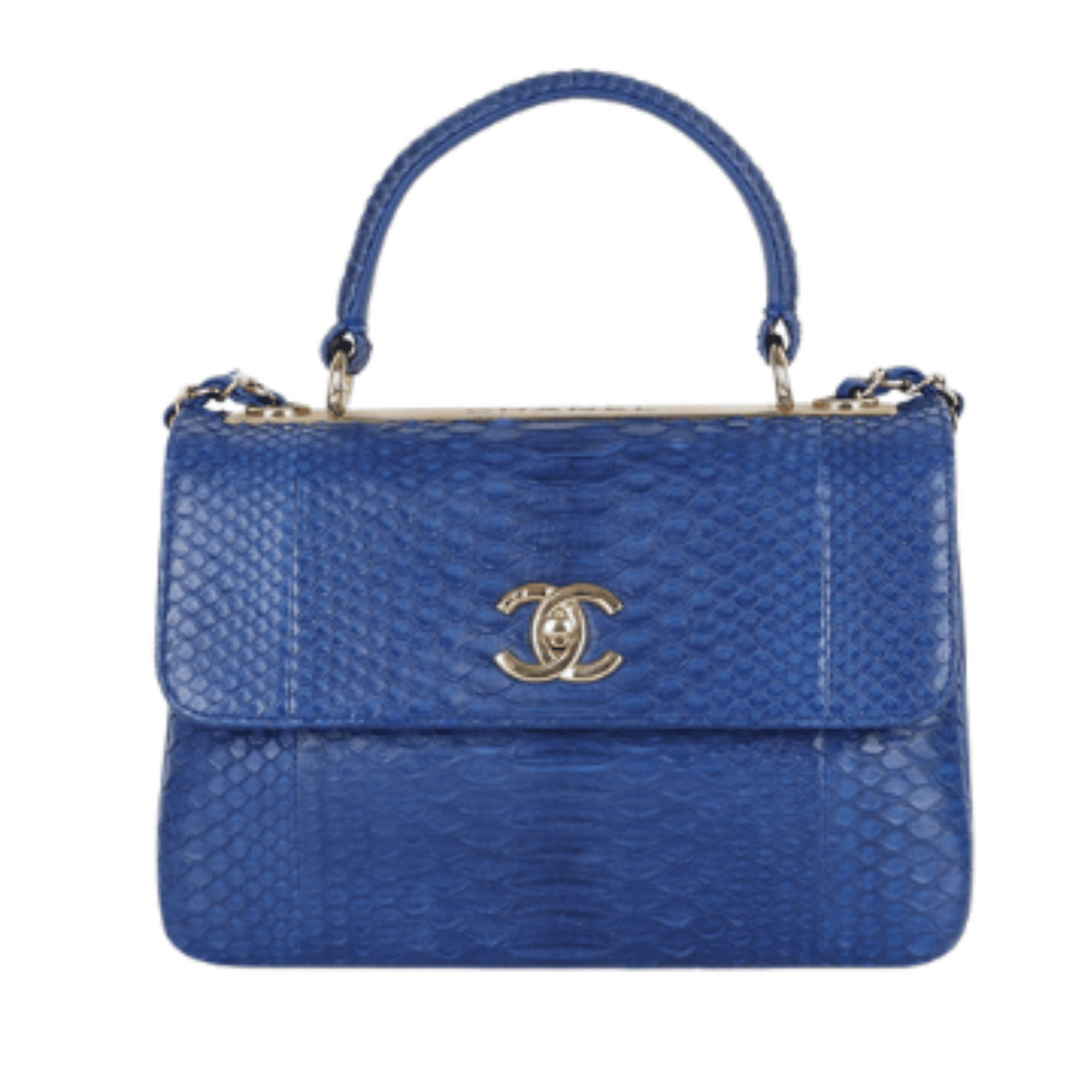 Chanel Blue Python Small Trendy Cc Dual Handle Flap Bag premium replica - image 1