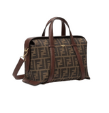 Fendi Ff Jacquard Medium Boston Bag – Brown premium replica - image 2