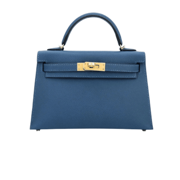 Hermès Mini Kelly 20 Deep Blue Epsom Leather Gold Hardware Bag