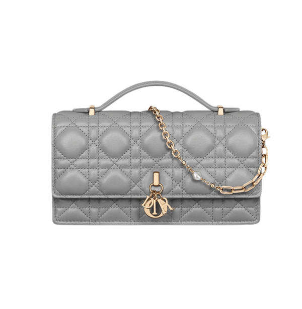Dior My Mini In Cloud Blue Cannage Lambskin. Bag