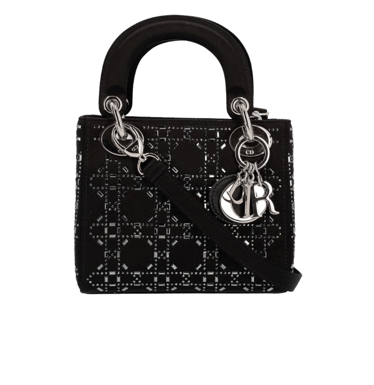 Dior In Black Strass Cannage Satin. Bag premium replica - image 1