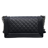 Chanel Boy In Black Quilted Caviar Leather Bag premium replica - image 3