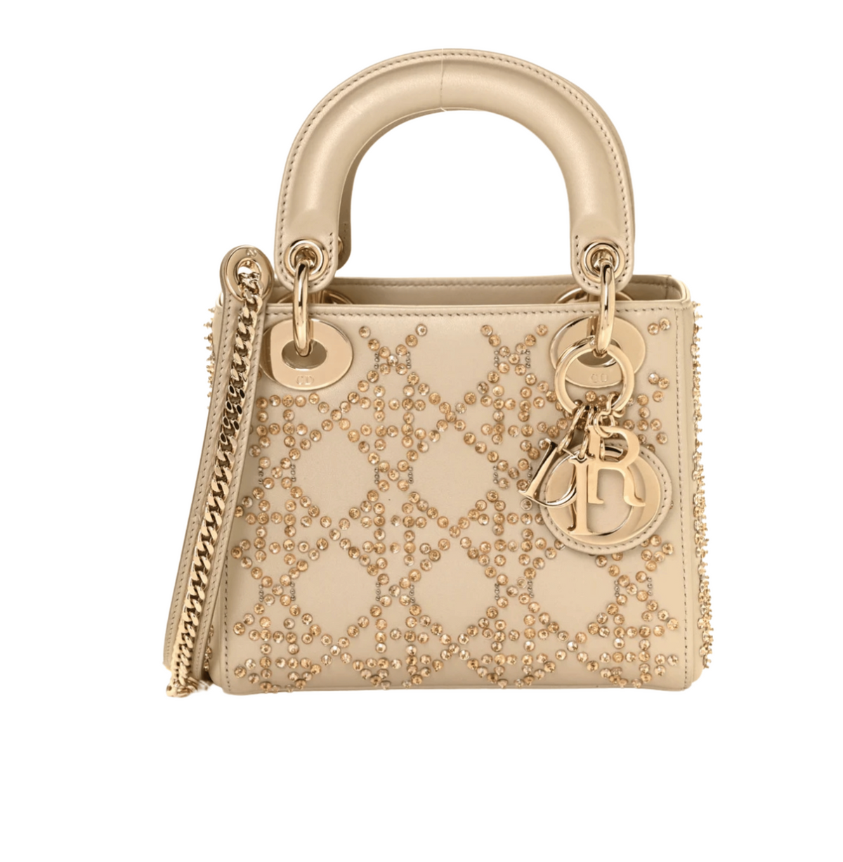 Dior Platinum-Tone Metallic Cannage Bag premium replica - image 1