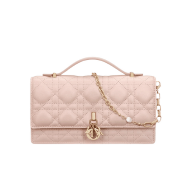 Dior My Mini In Pink Cannage Lambskin Bag