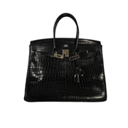 Hermès Birkin Shiny Black Crocodile Skin Bag premium replica - image 1