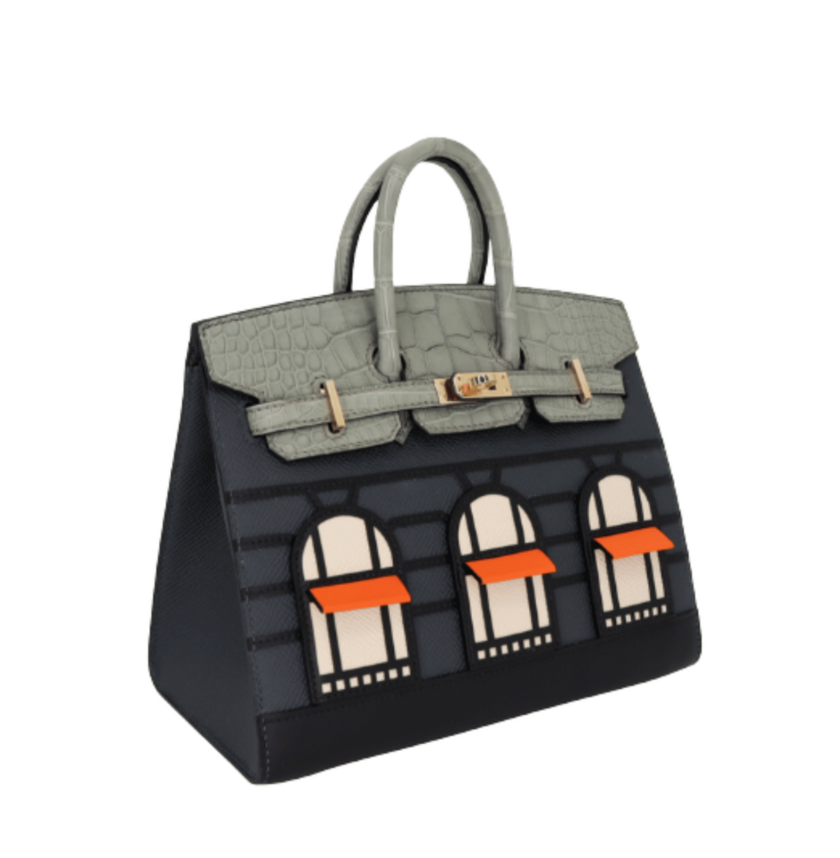 Hermès Birkin 20 Faubourg Gris Misty Matte Alligator Leathers Bag premium replica - image 1