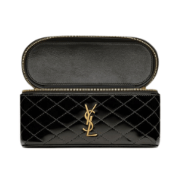 YSL Bag Gaby Vanity Black Patent Leather Bag