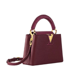 Louis Vuitton Capucines East-West Mini Crinkled Grenat Red Leather Gold-Toned Hardware premium replica - image 3