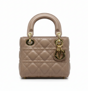 Dior Mini Lady In Blush Pink Or Nude Rose Lambskin Bag premium replica - image 1