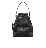 Dior Caro Bucket In Black Macrocannage Lambskin Bag premium replica - image 1