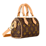 Louis Vuitton Nano Speedy Monogram Canvas Natural Cowhide Leather Trim Bag premium replica - image 3