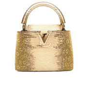 Louis Vuitton Capucines Gold-Colored Snakeskin Cap premium replica - image 1