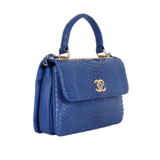 Chanel Blue Python Small Trendy Cc Dual Handle Flap Bag premium replica - image 3