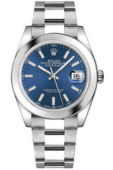 Rolex Datejust 41 Blue Dial Watch premium replica - image 2