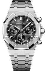 Audemars Piguet Royal Oak Selfwinding Chronograph Stainless Silver Steel Black Dial Watch premium replica - image 2