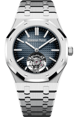 Audemars Piguet Royal Oak Selfwinding Flying Tourbillon Silver Smoked Blue Dial Watch premium replica - image 2